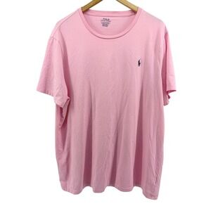 Polo Ralph Lauren Mens Custom Slim Fit Pink T Shirt XL Short Sleeve Logo
